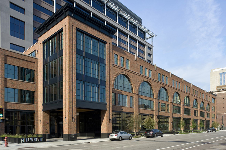 Millwright Building exterior view with street