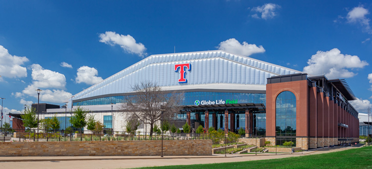 Texas Rangers Stadium Globe Life Field front
